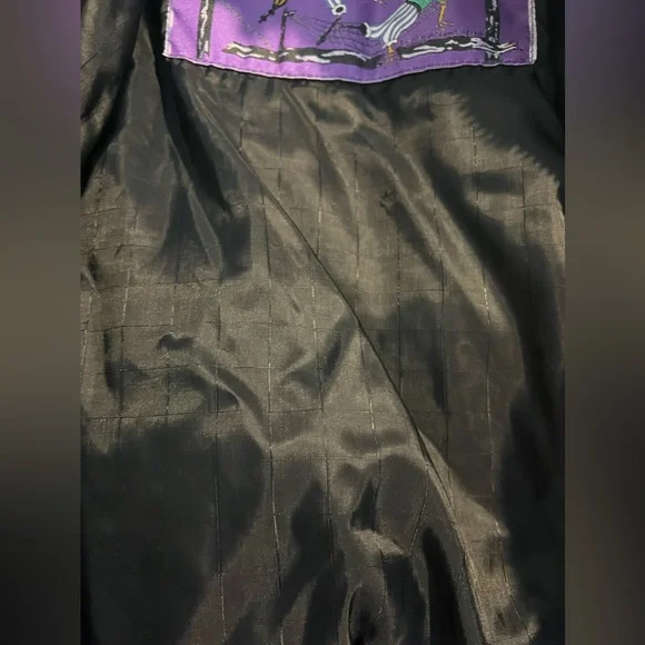 Vintage Dress the Bone Tie Dye Leopard Purple and Orange Quilted Ski Jac… - Picture 9 of 14